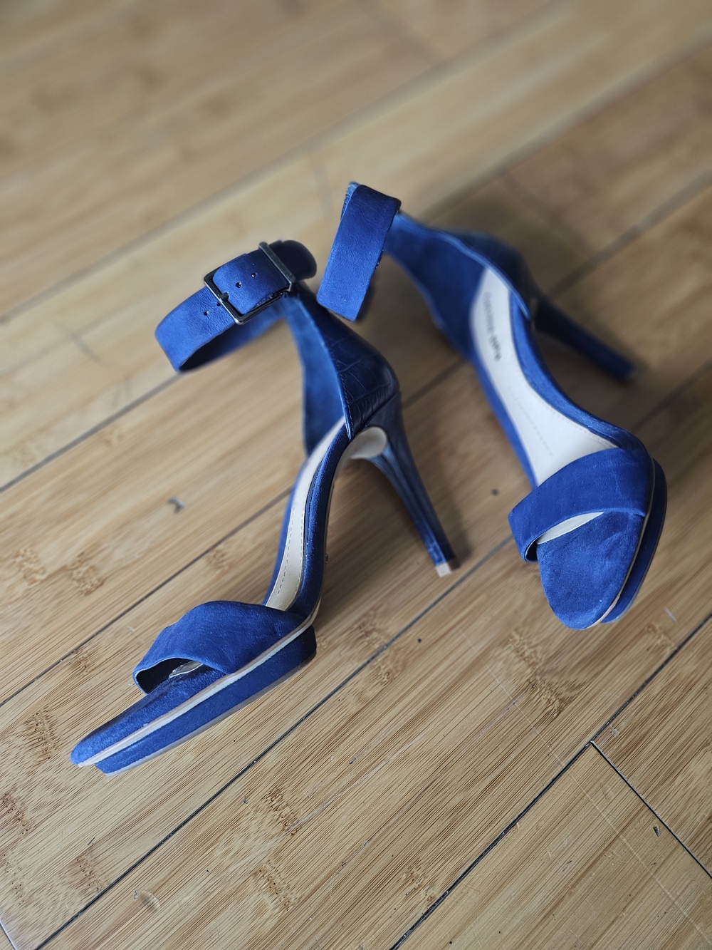 Gianni Bini Royal Blue Ankle Strap Heels - Picture 6 of 6